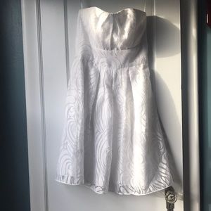 White House Black Market Strapless White Dress